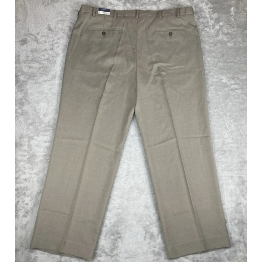 Croft & Barrow Classic Fit Dress Pants Mens 40x29‎ Tan Pleated Traditional Leg